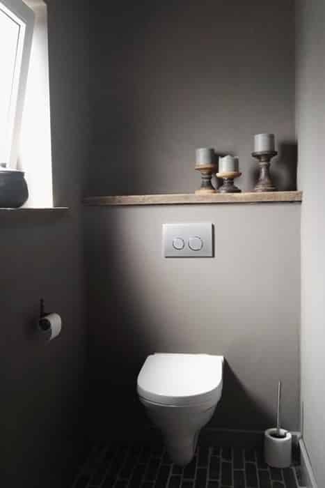 Déco toilette gris