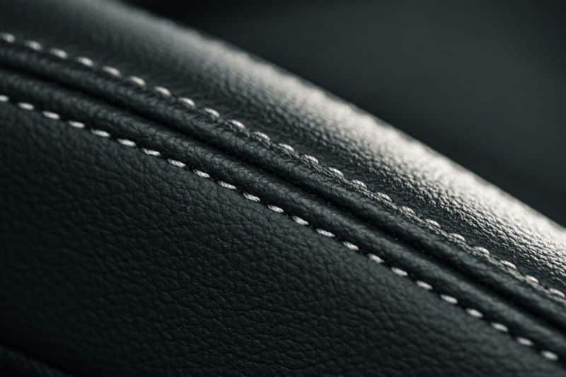 Leather seats of a new luxury car