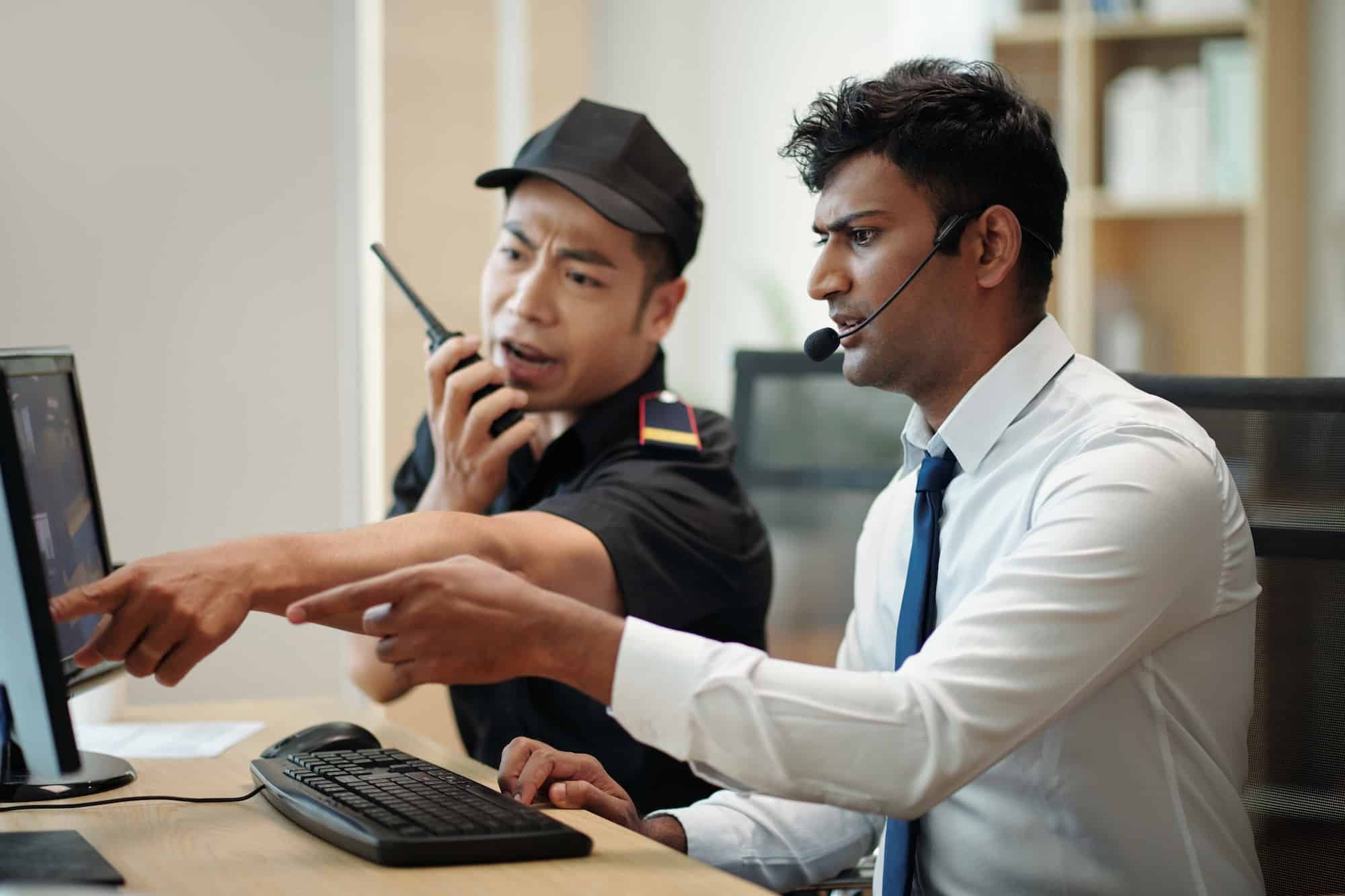 Security Operators at Office Desk