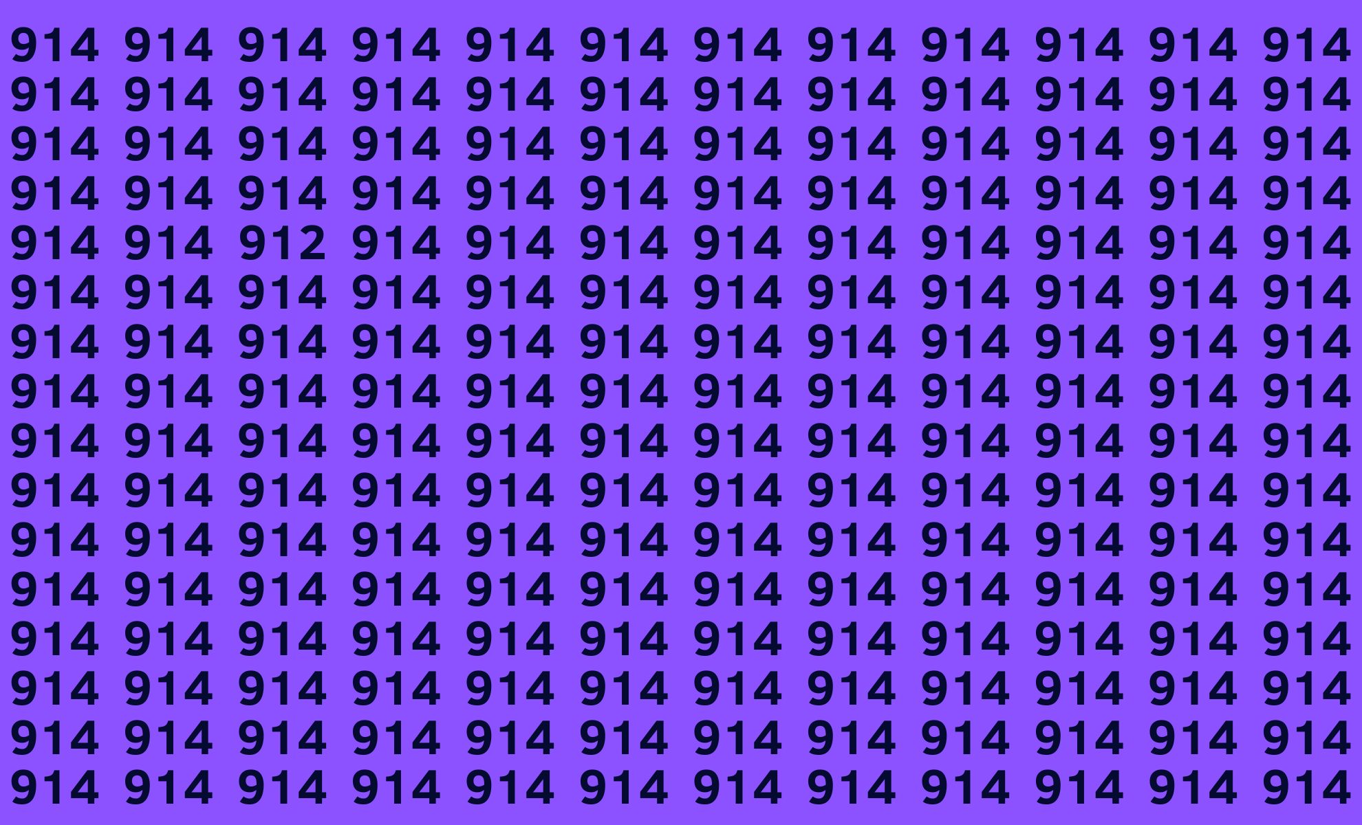 Pouvez-vous résoudre le défi de l'intrus ? Trouvez le nombre différent de 914 en moins de 15 secondes !