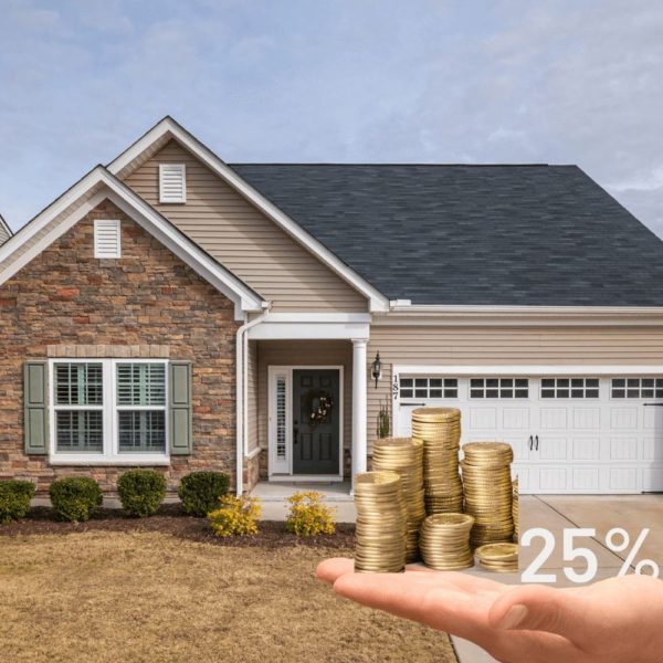 Un agent immobilier présente le taux d'intérêt d'une transaction immobilière.