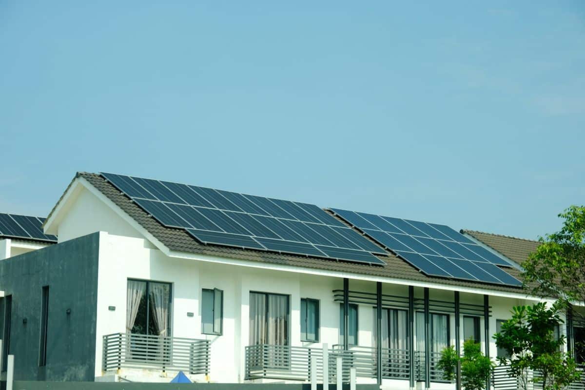 House with solar panel