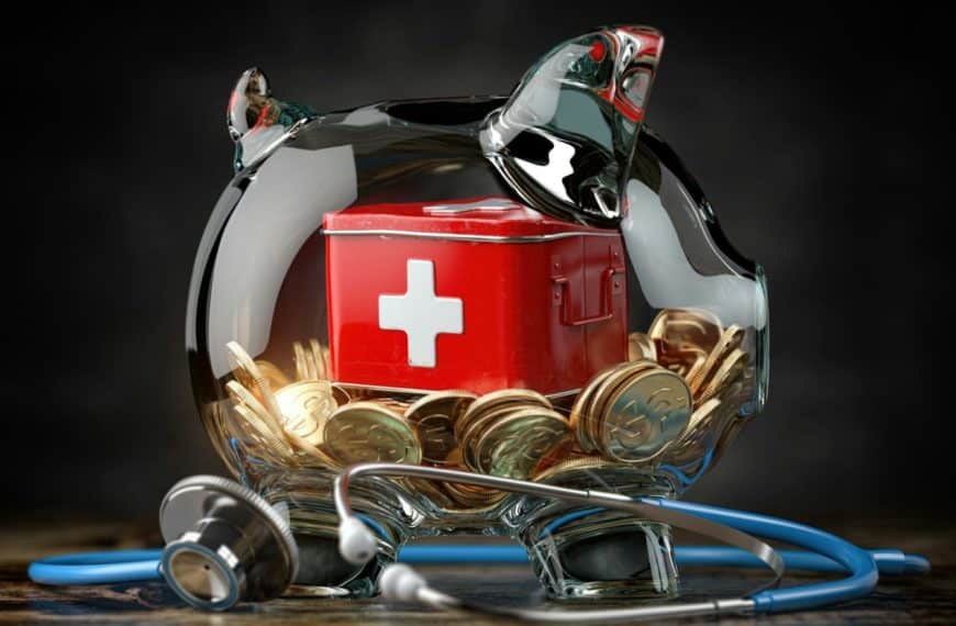Saving for healthcare and medicine, health insurance concept.