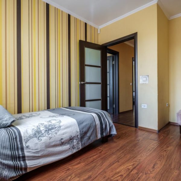 interior of cheapest bedroom in studio apartments or hostel.