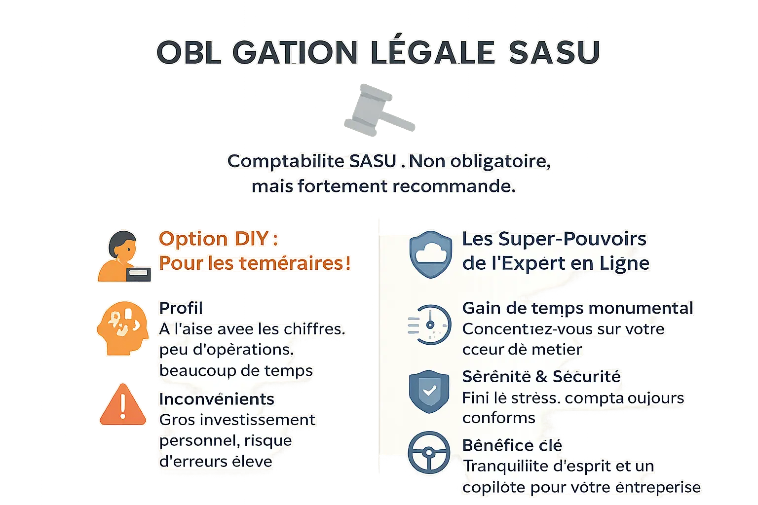 Comparaison entre gestion comptable en autonomie et déléguée en ligne pour une SASU