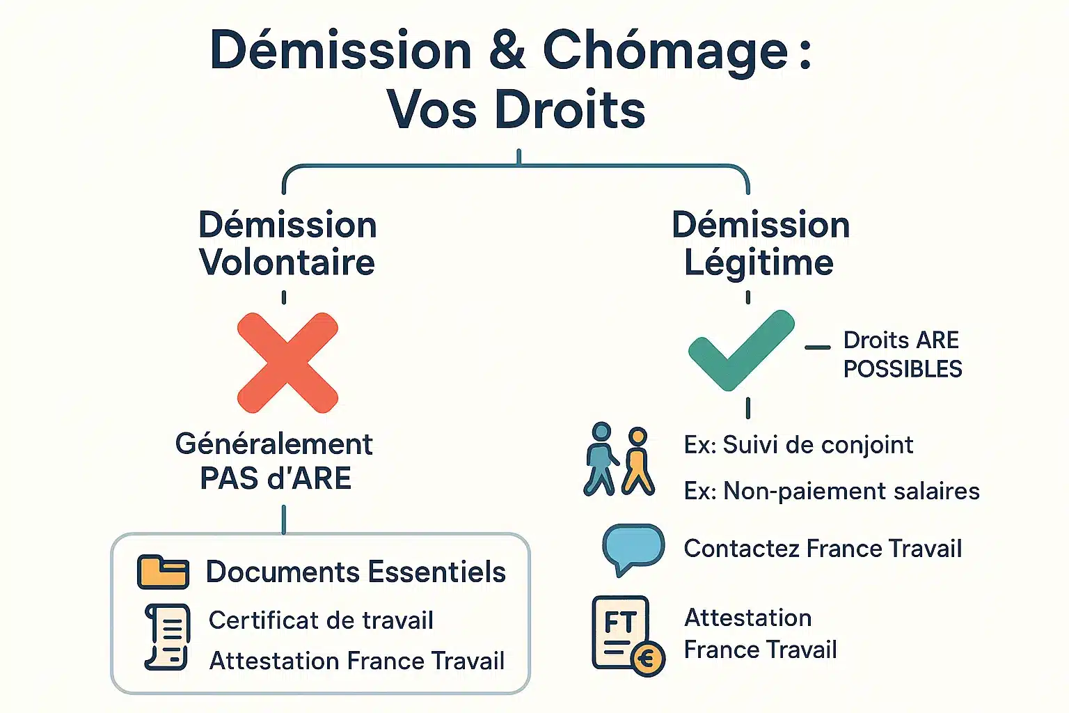 Illustration des droits au chômage après démission d'un contrat d'apprentissage