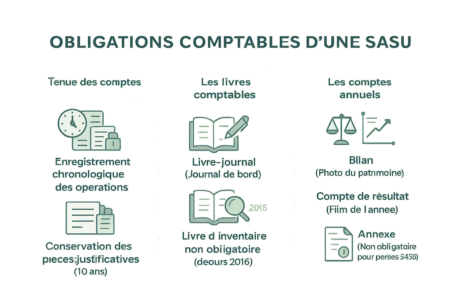 Illustration des obligations comptables d'une SASU