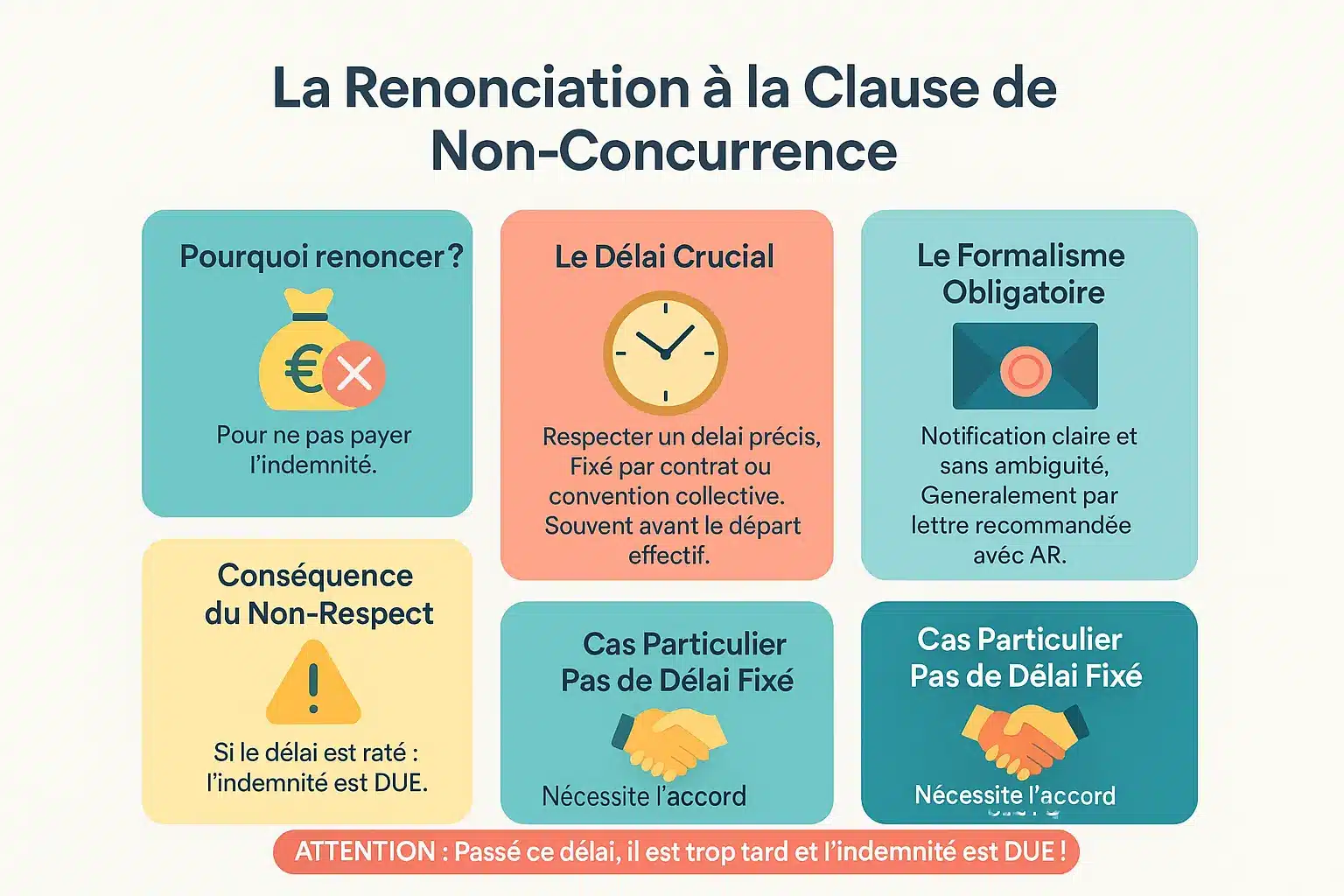 Illustration de la renonciation à une clause de non-concurrence