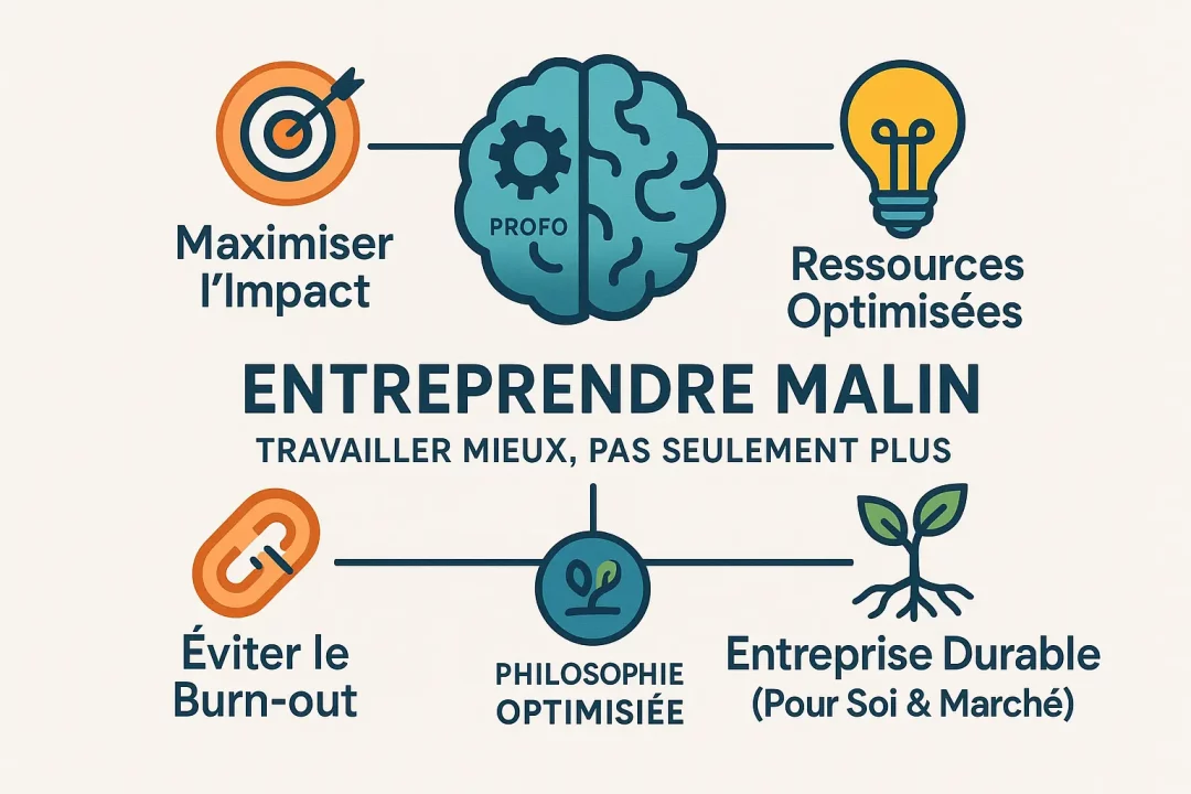 Entreprendre malin : Réussir sans sacrifier votre santé 2 Infographie Entreprendre Malin