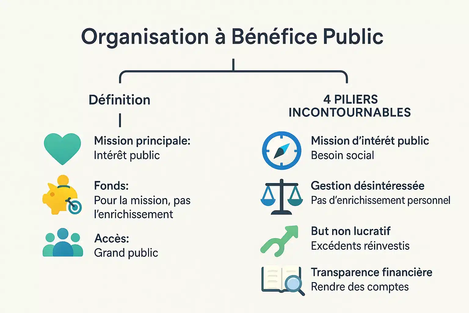 Illustration d'une organisation à bénéfice public
