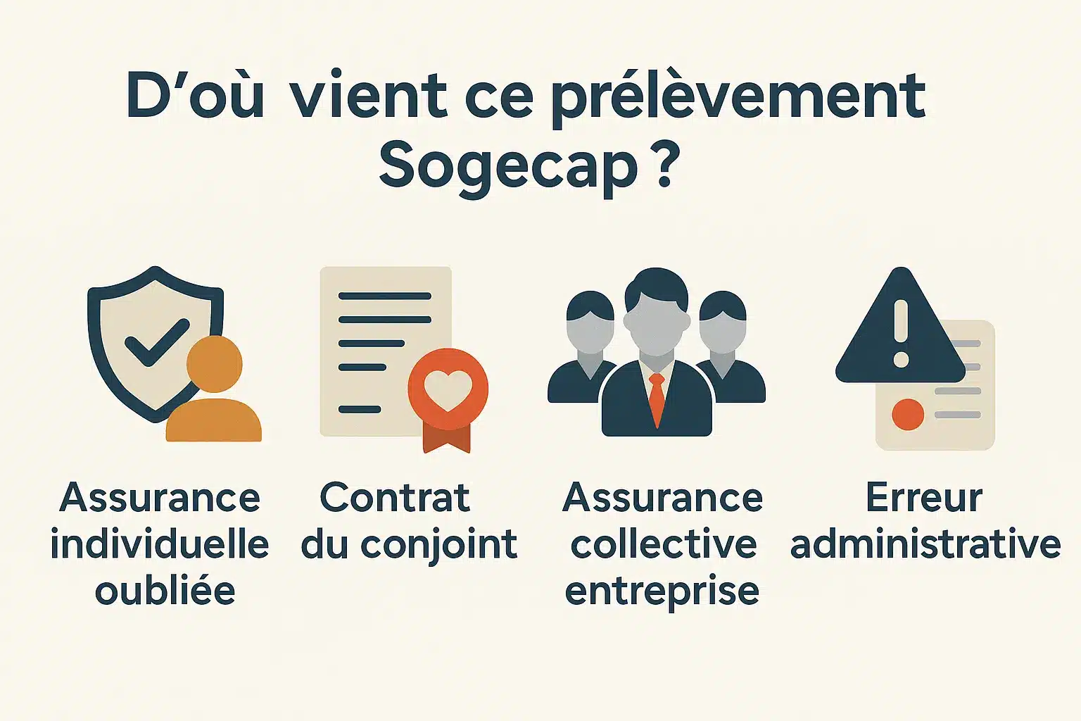 Illustration d'un relevé bancaire avec un <strong>prélèvement SEPA Sogecap</strong>