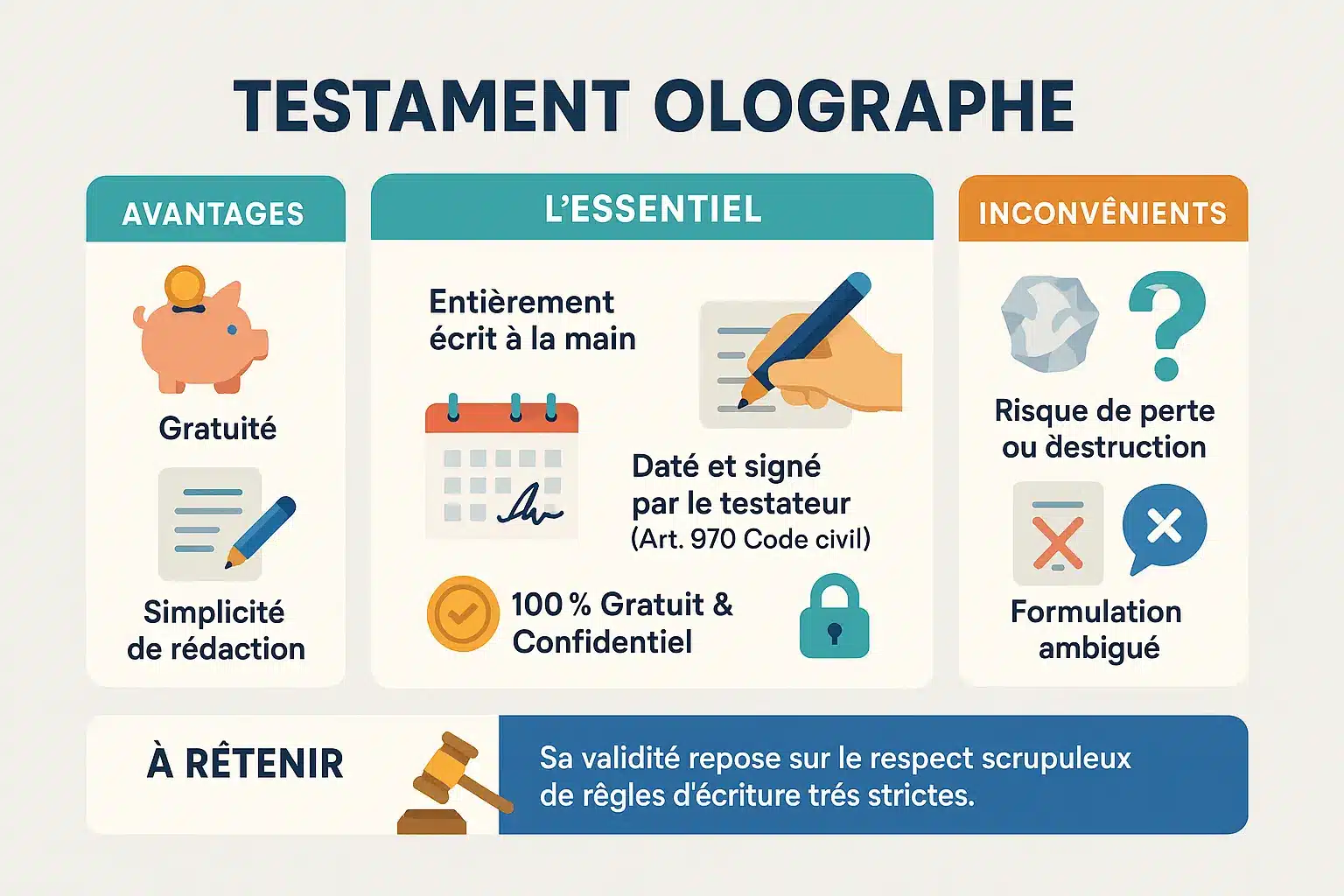 Exemple de testament olographe valide