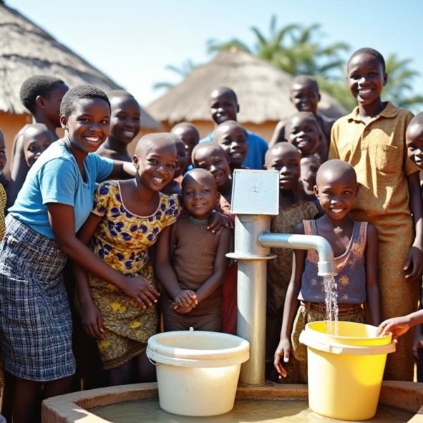 Construire des puits en Afrique…