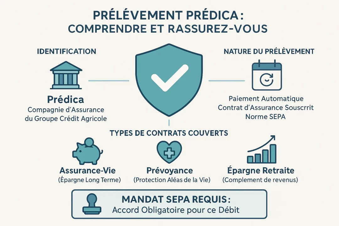 Infographie fonctionnement prélèvement Prédica