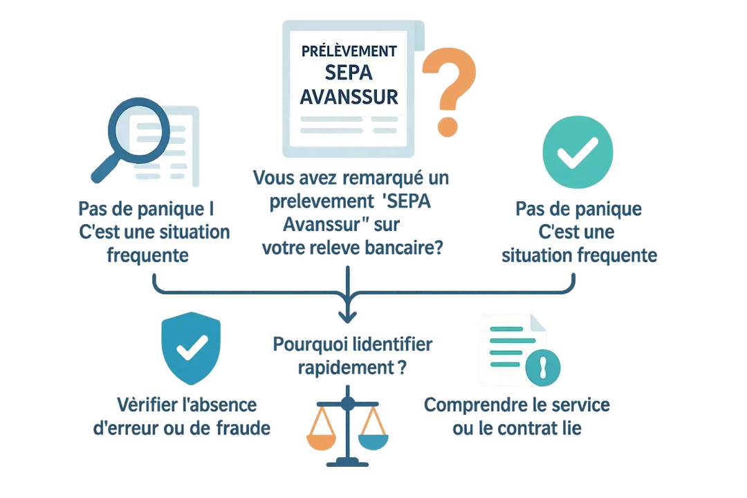 Prélèvement SEPA Avanssur sur un relevé bancaire