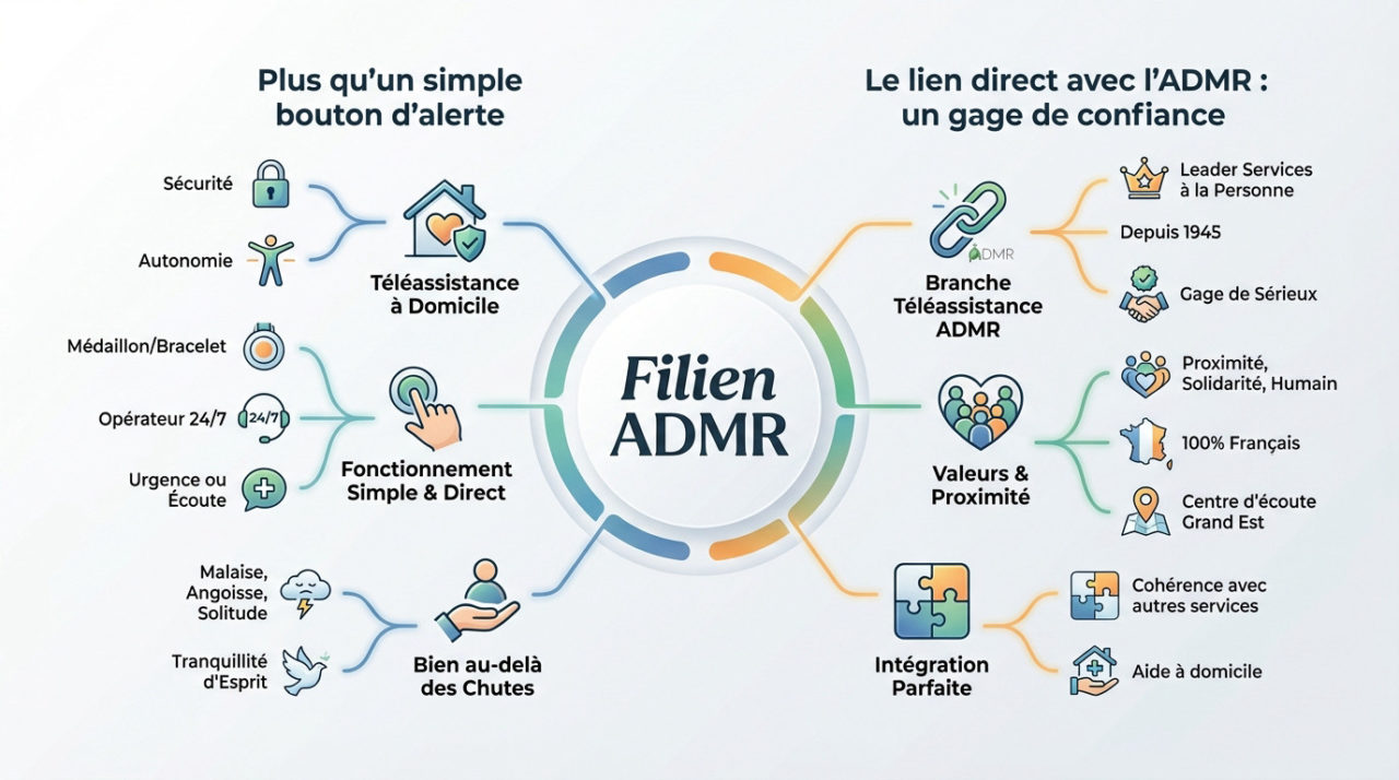 Opératrice Filien ADMR à l'écoute pour la téléassistance à domicile