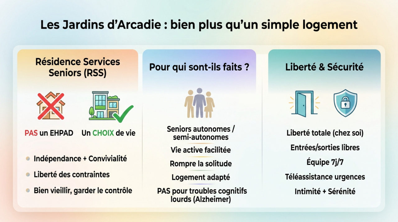 Appartement confortable et lumineux dans une résidence Jardins d'Arcadie
