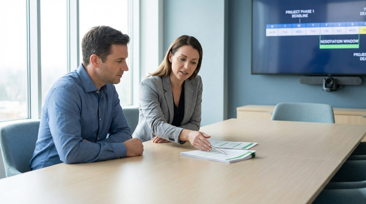 Professional Negotiation At Conference Table