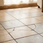 Signs Of Wear Cracked Domestic Floor Tiles
