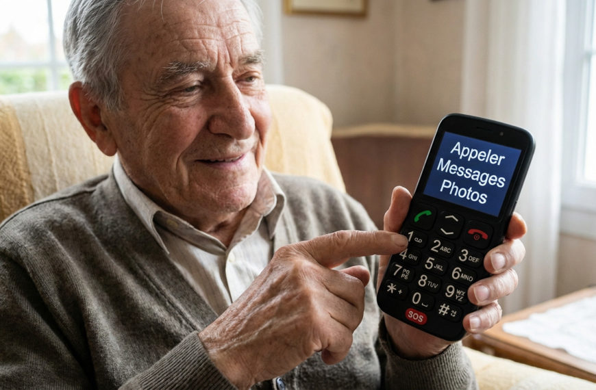 Téléphone senior grosses touches :…